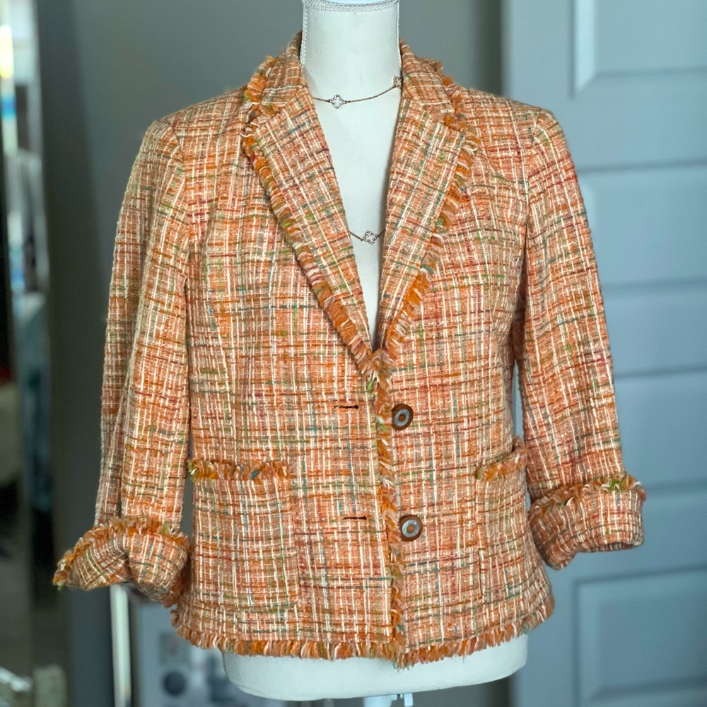 Jones New York Signature Tweed Blazer size 10 Petite